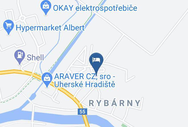 Uherske Hradiste - Penzion V Rybarnach Maps