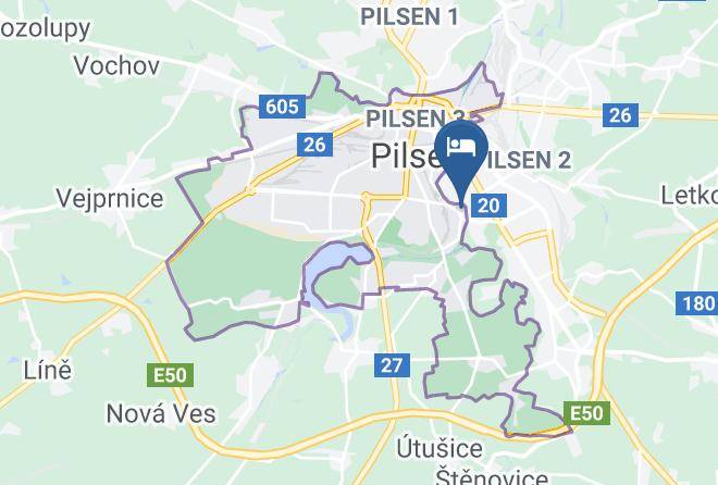 Pilsen - Penzion V Zatacce Maps