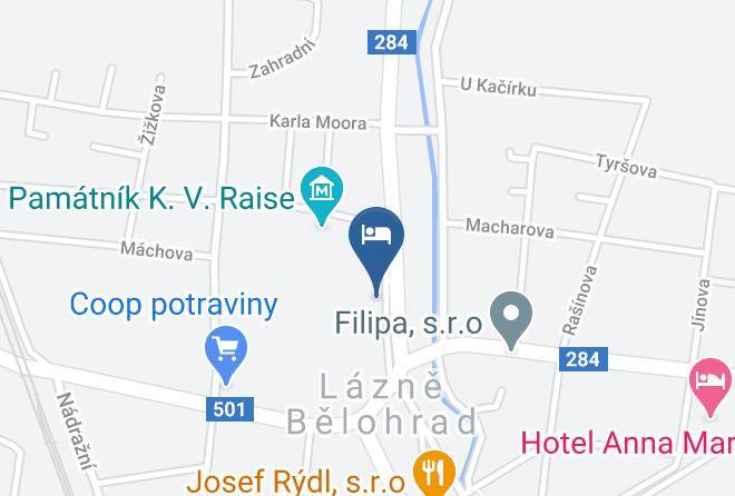 Jicin - Penzion Zamecky Park Maps