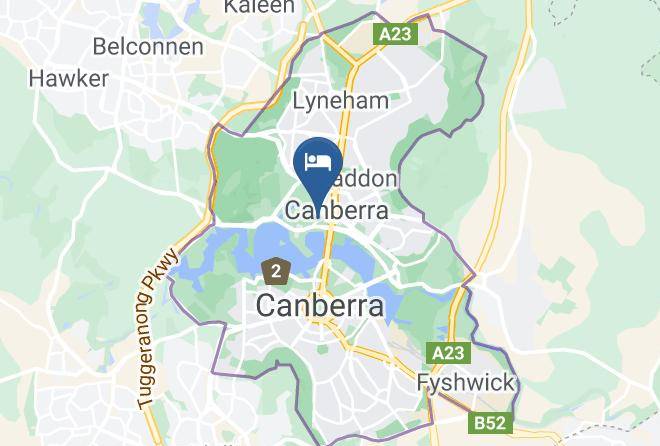 Peppers Gallery Hotel Canberra Map