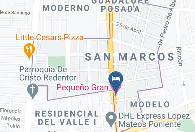 Aguascalientes San Marcos - Pequeno Gran Hotel Maps