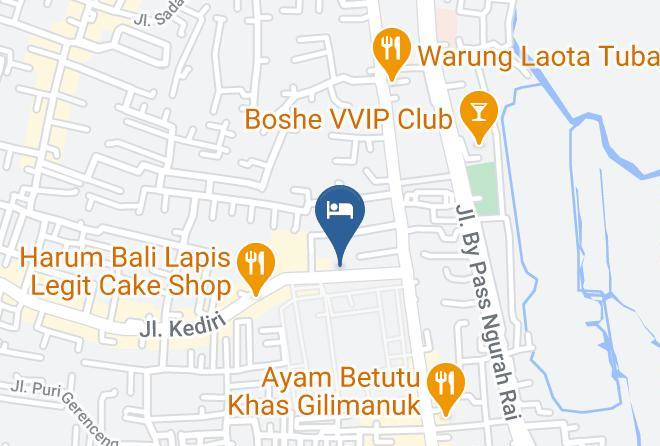 Permata Kuta Hotel By Zeeti International Map