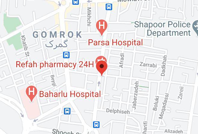 Tehran - Pershia 2 Hotel Maps