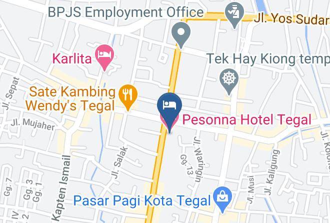 Kota Tegal - Pesonna Hotel Tegal Maps