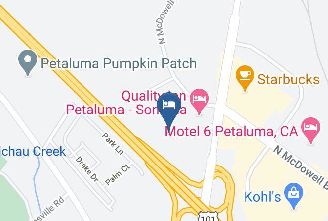 Petaluma Valley Inn Map
