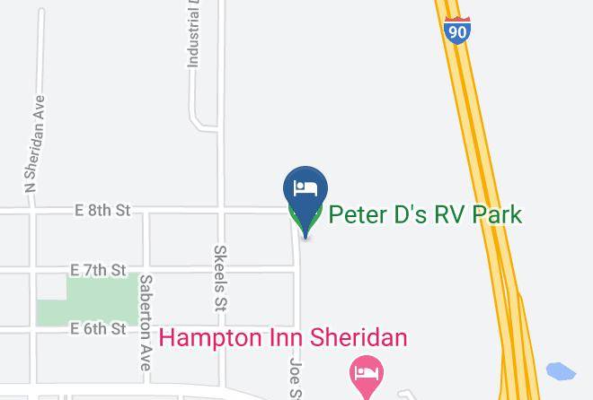 Sheridan - Peter D's Rv Park Maps