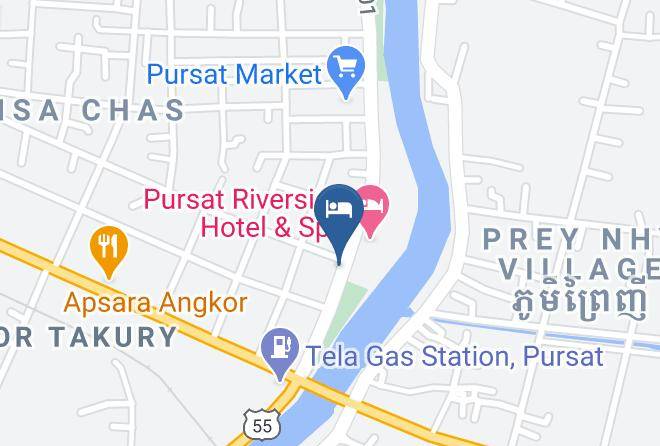 Pou Sat Town - Phnom Pech Hotel And Restaurant Maps