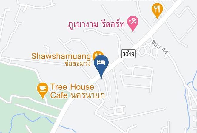 Amphoe Mueang Nakhon Nayok - Phutara Resort Maps