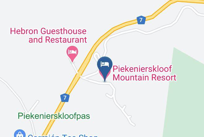 Westst - Piekenierskloof Mountain Resort Maps