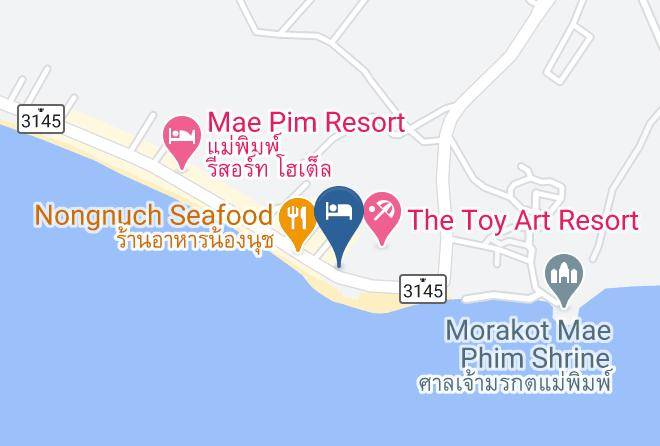 Amphoe Klaeng - Pim Beach Resort Maps