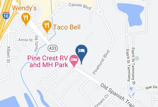 St Tammany Par - Pine Crest Rv Park Maps