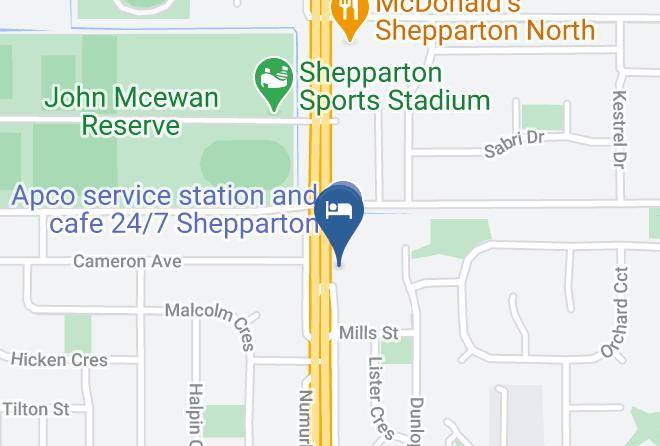 Greater Shepparton - Pines Country Club Motor Inn Maps