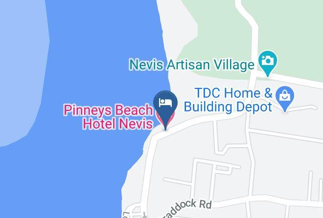 Pinneys Beach Hotel Nevis Map