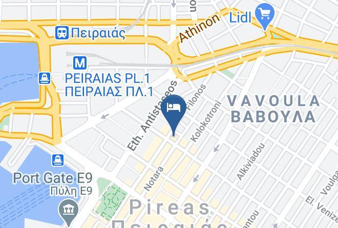 Piraeus - Piraeus Theoxenia Hotel Maps