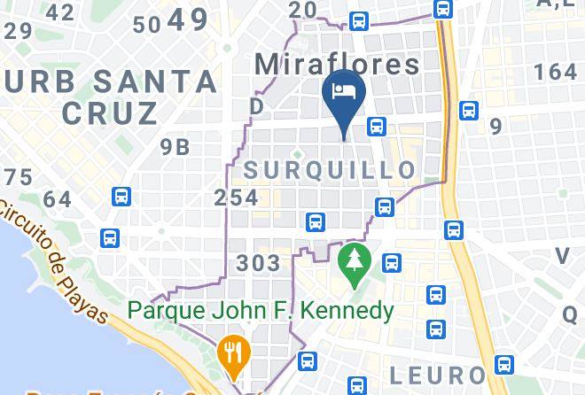Miraflores - Pirwa B&b Inclan Lima Maps