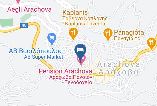 Voiotia - Piso Alonia Pansion In Arachova Maps