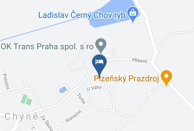 Prague West - Pivovarsky Penzion Chyne Maps