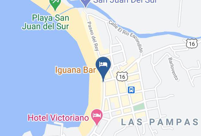 San Juan Del Sur - Pizzeria La Terraza Maps