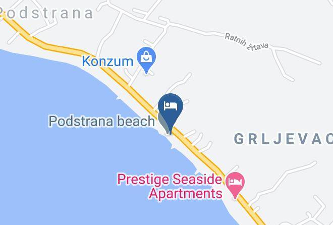 Podstrana - Pizzeria Pivnica Mario Maps