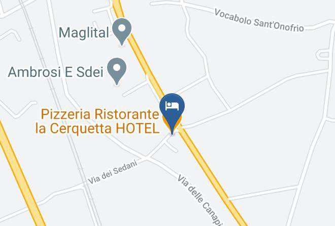 Perugia - Pizzeria Ristorante La Cerquetta Hotel Maps