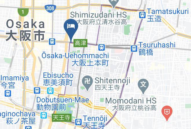 Osaka City Tennoji Ward - Placide Park Hotel Maps