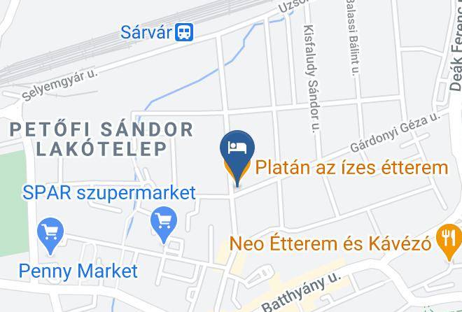 Sarvar - Platan Hotel Maps