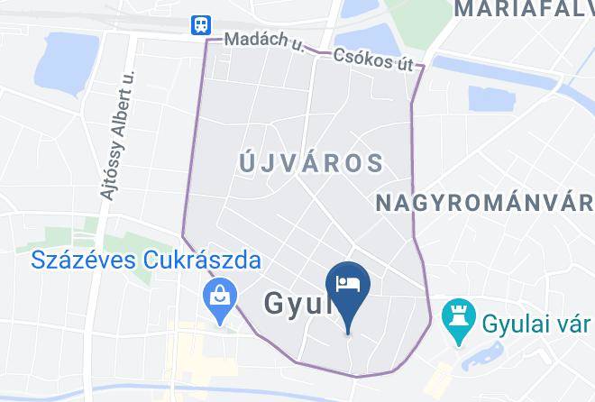 Gyula - Platan Vendeghaz Maps