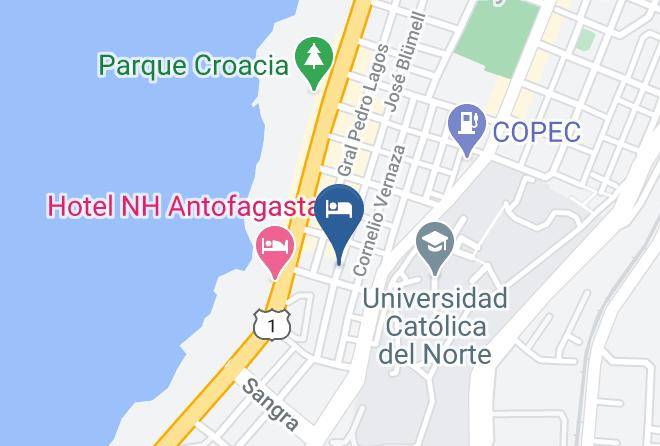 Antofagasta Province - Playa Blanca Bed&breakfast Maps