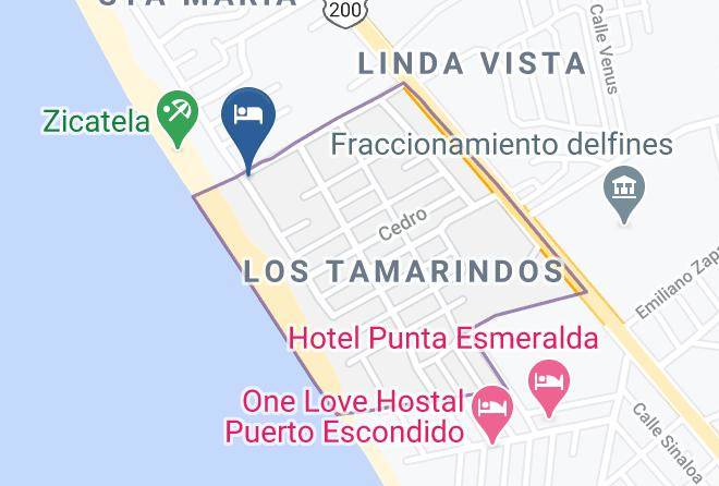 Santa Mariaotepec - Playa Bruja Zicatela Maps
