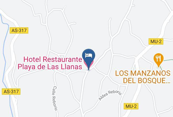 Asturias - Hotel Restaurante Playa De Las Llanas Maps