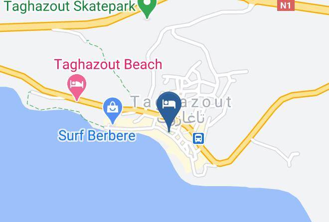 Playa Surf House Carta Geografica - Souss Massa Draa