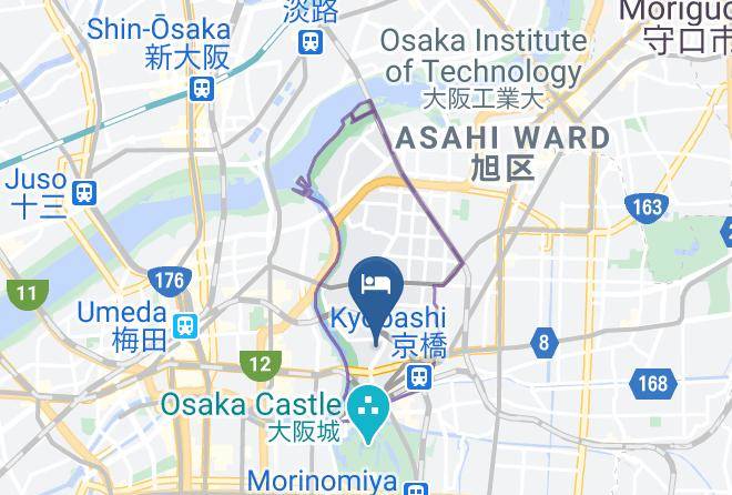 Osaka City Miyakojima Ward - Hotel Plaza 21 Osaka Kyobashi Maps