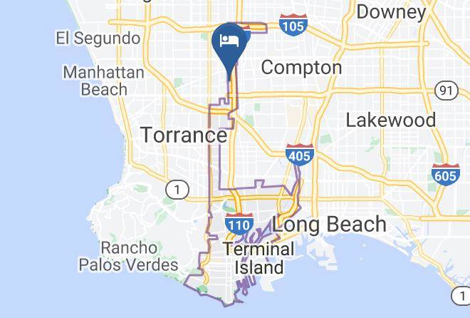 Los Angeles - Plaza Hotel Gardena Maps