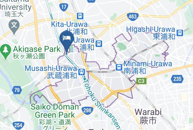 Saitama City Minami Ward - Plaza Hotel Urawa Maps