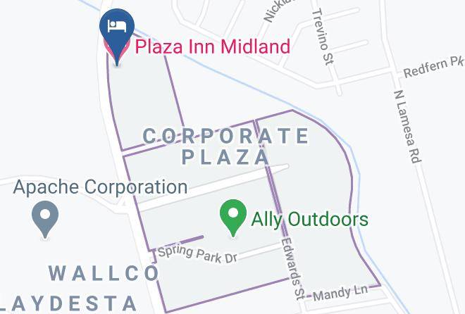 Plaza Inn Midland Map