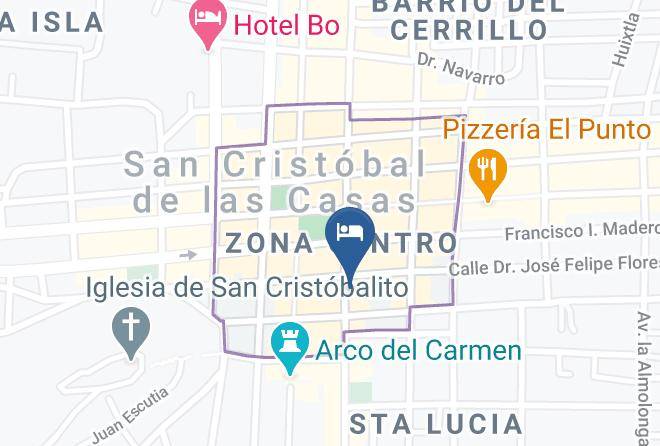 San Cristobal De Las Casas - Plaza Magnolias Hotel Maps