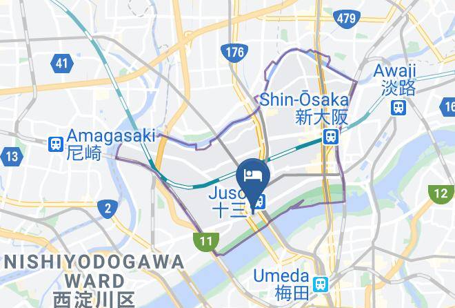 Osaka City Yodogawa Ward - Hotel Plaza Osaka Maps