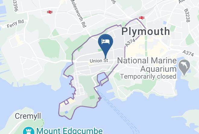 Plymouth - Plymouth Backpackers Hotel Maps