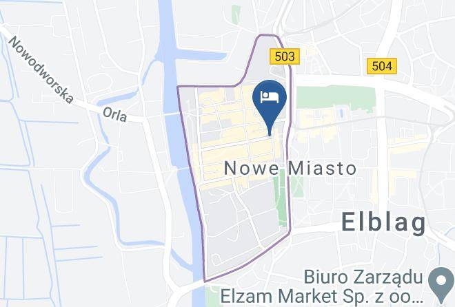 Elblag - Pod Lwem Hotel Maps