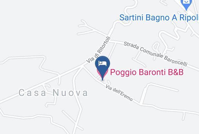 Florence - Poggio Baronti B&b Maps