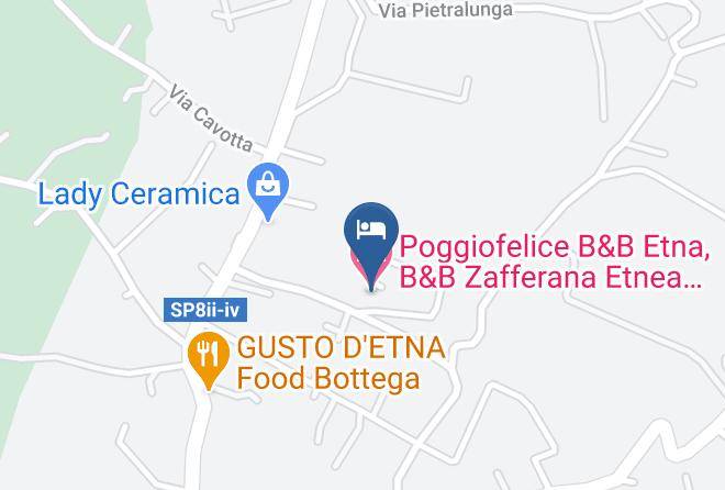 Catania - Poggiofelice B&b Etna B&b Zafferana Etnea B&b Sicilia Orientale Maps
