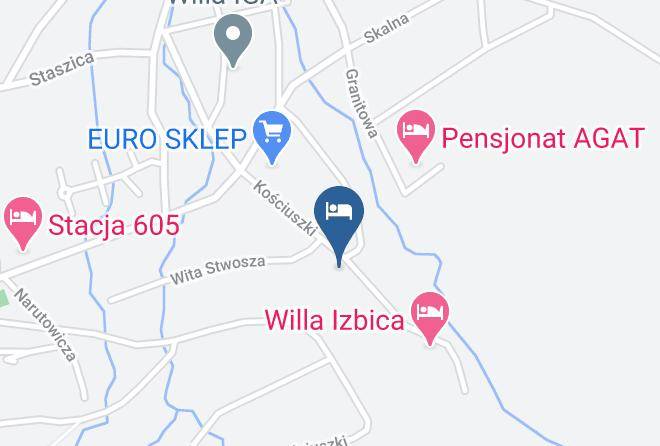 Pokoje Goscinne Darz Bor Map