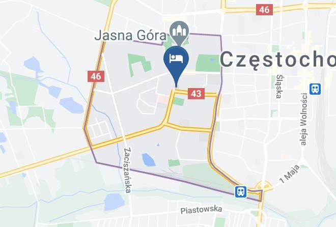Czestochowa - Pokoje Goscinne Pod Klasztorem Maps