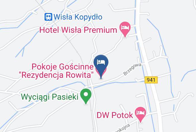Pokoje Goscinne Rezydencja Rowita Map