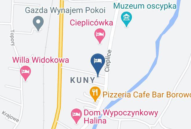 Tatrzanski - Pokoje Goscinne U Topora Maps