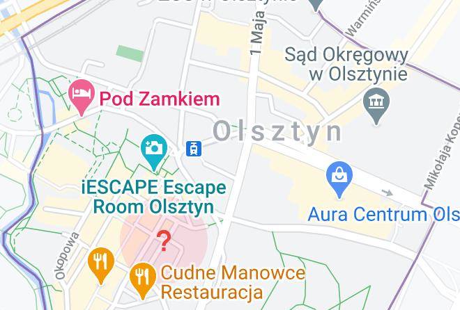 Olsztyn - Pokoje Nad Mieta Maps