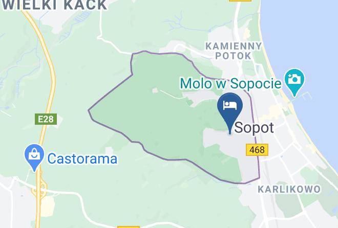 Sopot - Pokoje U Oli Maps