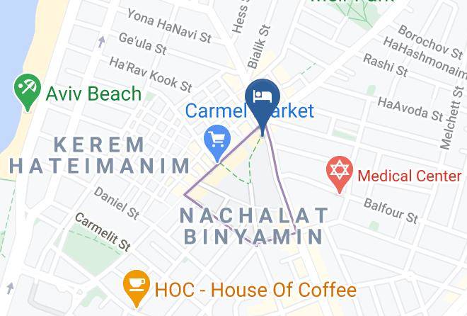 Tel Aviv Yafo - Poli House Boutique Hotel By Brown Hotels Maps