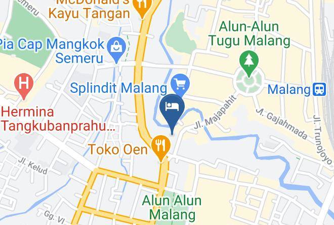 Kota Malang - Pondok Backpackers City Square Maps