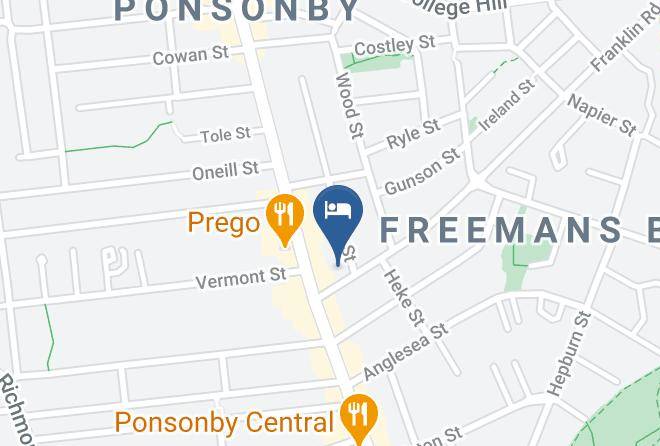 Auckland - Haka Lodge Ponsonby Maps